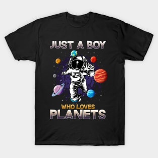 Just A Boy Who Loves Planets I Science Chemistry T-Shirt